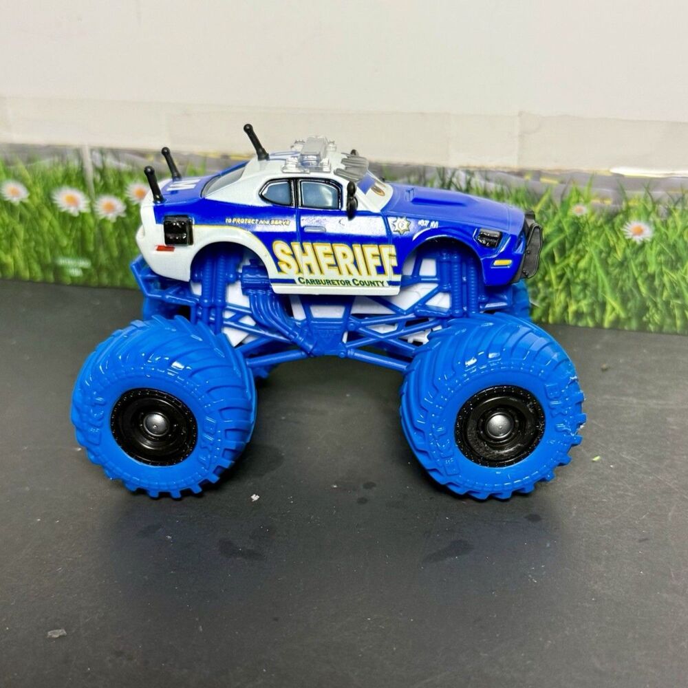 Disney Pixar Cars Custom Monster Truck Sheriff Mike 07 Police Car 1:64 Scale